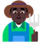 Man Farmer- Dark Skin Tone emoji on Microsoft